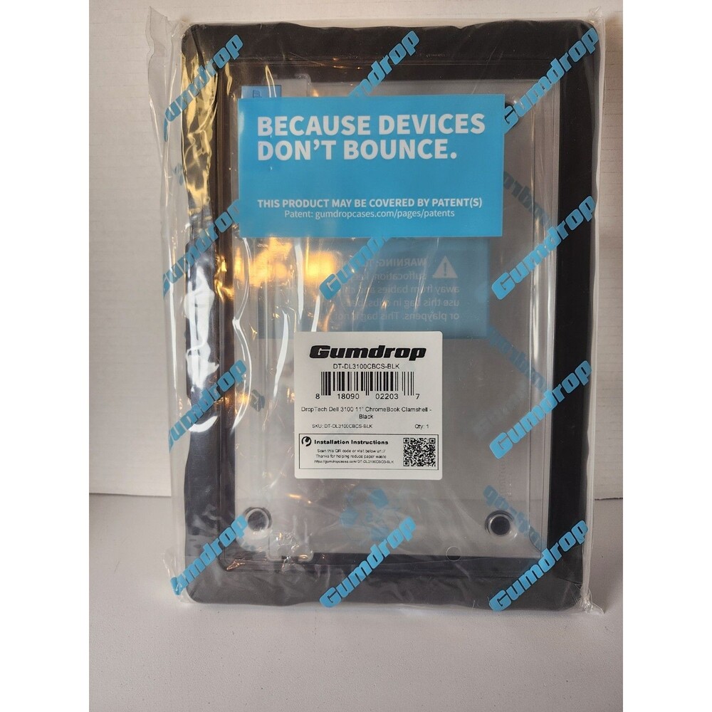 Chromebook Case Cover Protection for Dell 3100/3110 Gumdrop Clamshell 11" Black